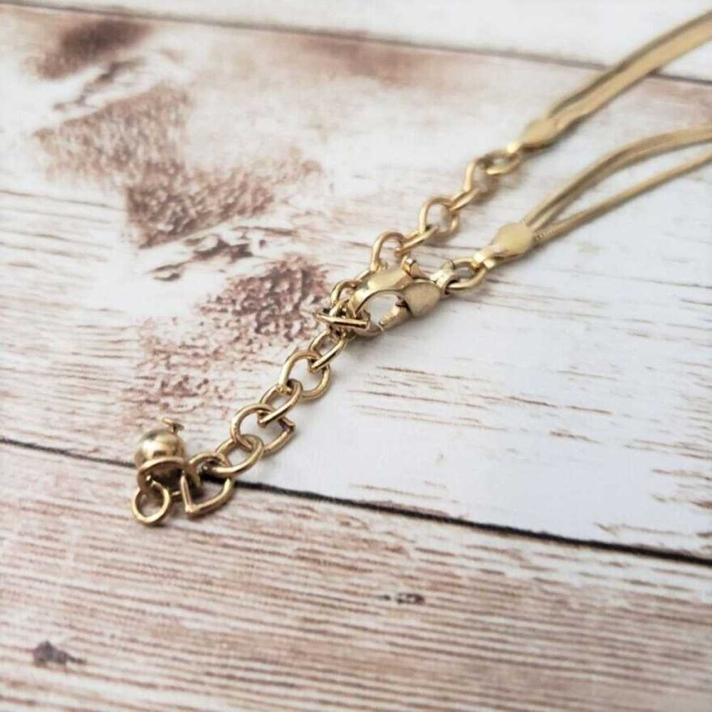 Vintage Vintage Necklace Gold Tone & Silver Tone … - image 3