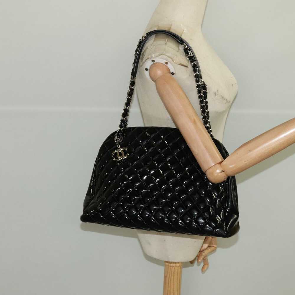 Chanel Mademoiselle Black Leather Shoulder Bag Au… - image 11