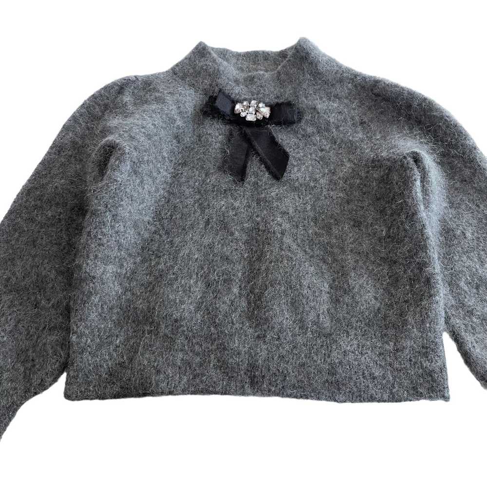 Zara ZARA AUTHENTIC SOFT FEEL SWEATER WITH BOW GR… - image 5