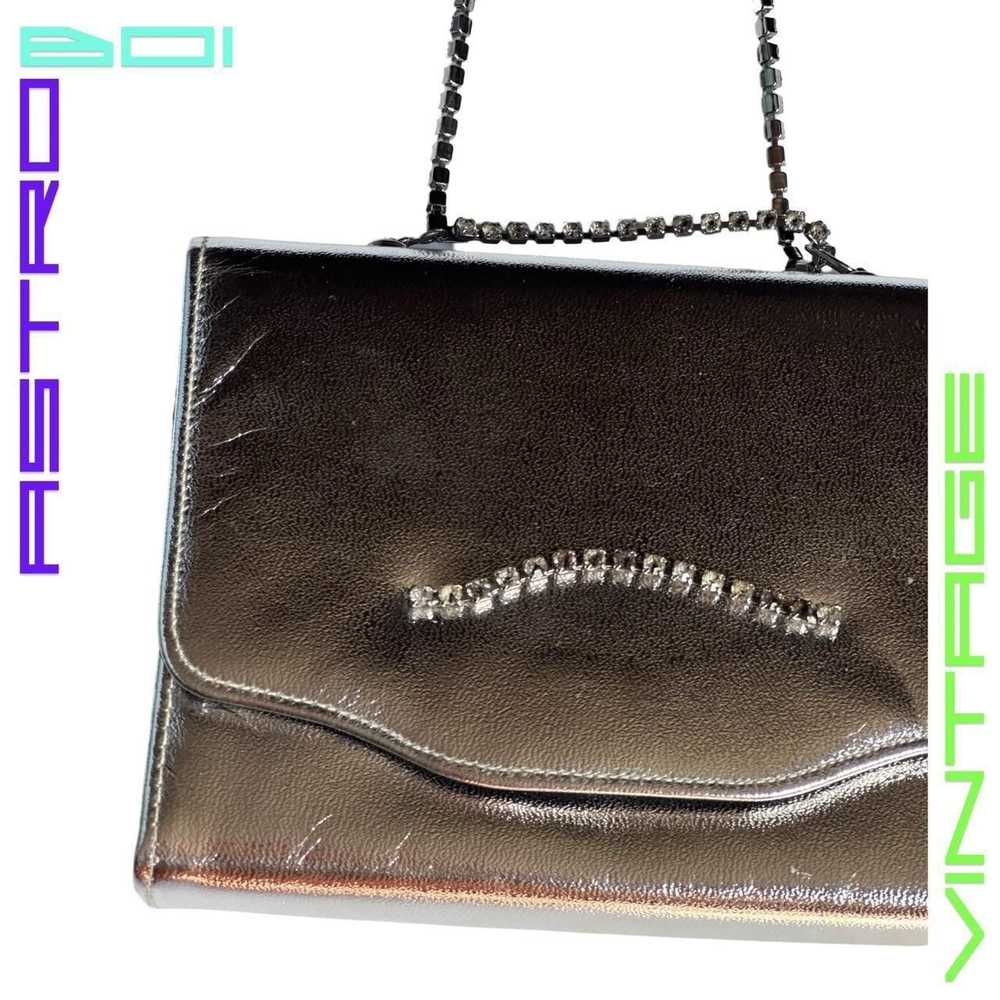 Leather × Other × Vintage VINTAGE SILVER LEATHER … - image 7