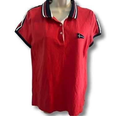 Vintage Y2K Nautica Polo Red white blue Women’s S… - image 1