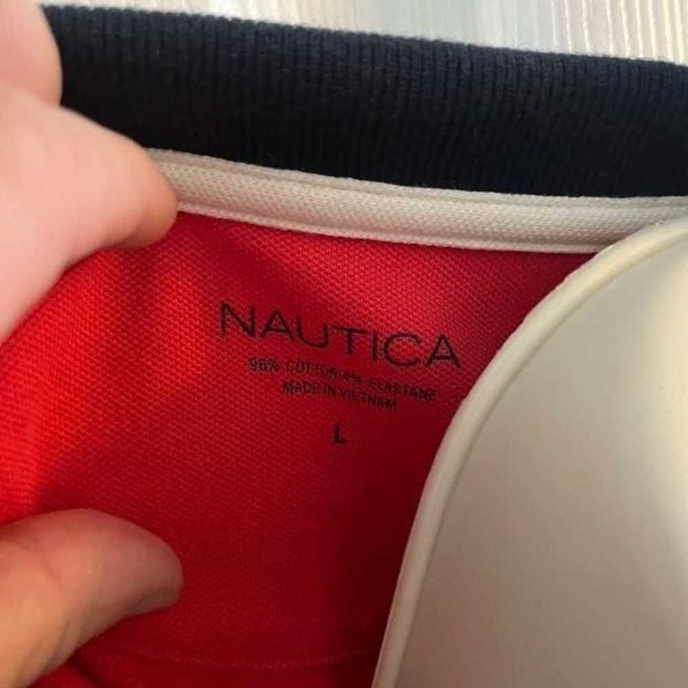 Vintage Y2K Nautica Polo Red white blue Women’s S… - image 3