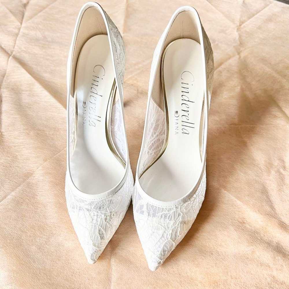 Diana Bridal Shoes White Total Lace Wedding Shoes - image 1