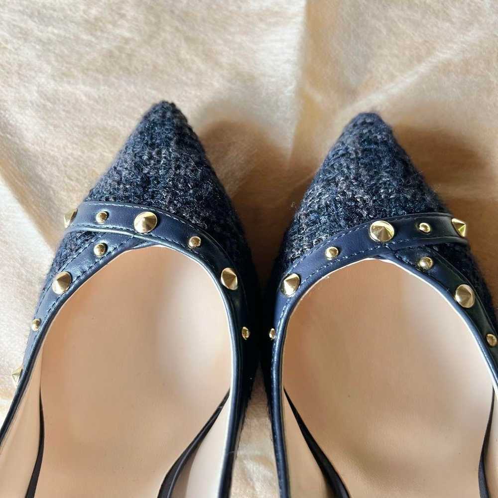 Diana Tweed Pin High Heels Navy Autumn/Winter Mat… - image 8