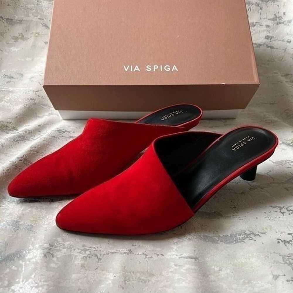 Via Spiga Freya Red asymmetrical kitten heels - image 11