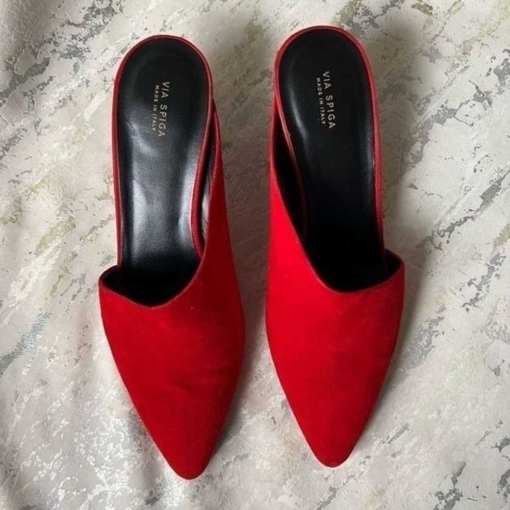 Via Spiga Freya Red asymmetrical kitten heels - image 12