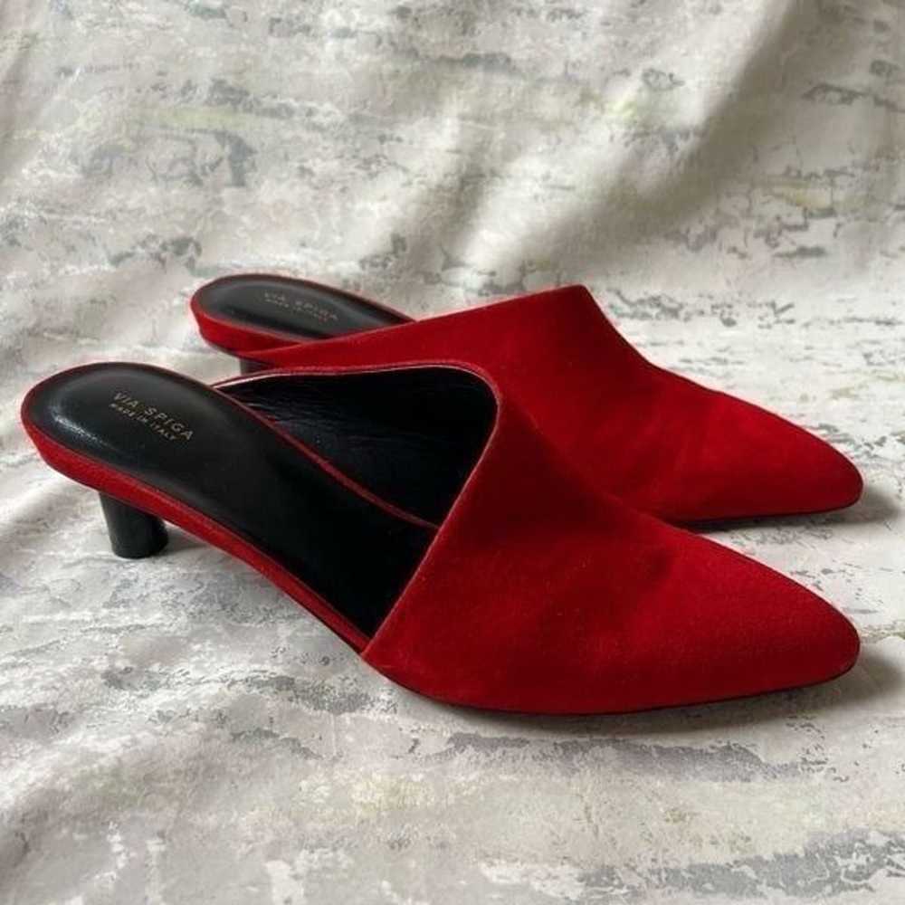 Via Spiga Freya Red asymmetrical kitten heels - image 5