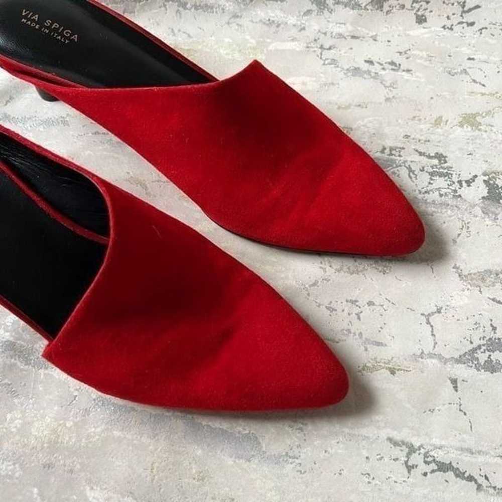 Via Spiga Freya Red asymmetrical kitten heels - image 6