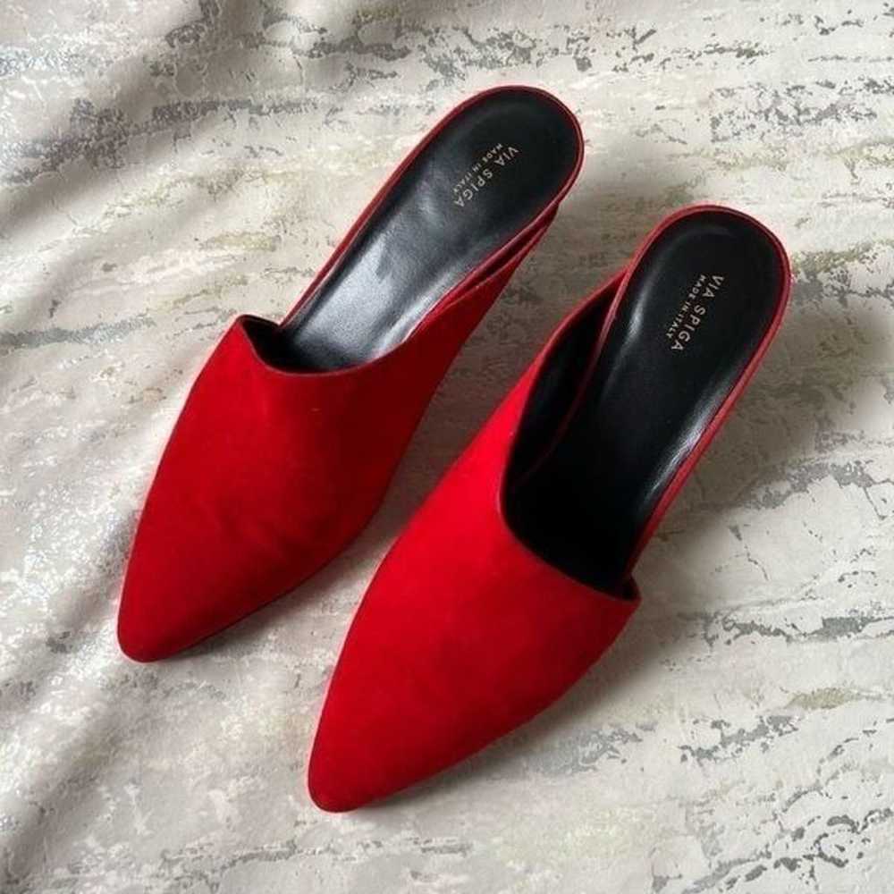 Via Spiga Freya Red asymmetrical kitten heels - image 8