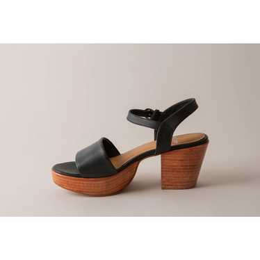 NWOB fortress Shoes Hannah clogs Black Brown Wood… - image 1