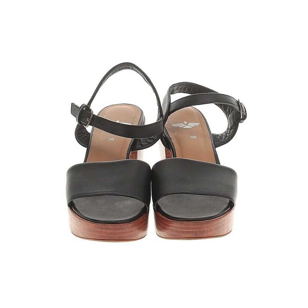 NWOB fortress Shoes Hannah clogs Black Brown Wood… - image 3