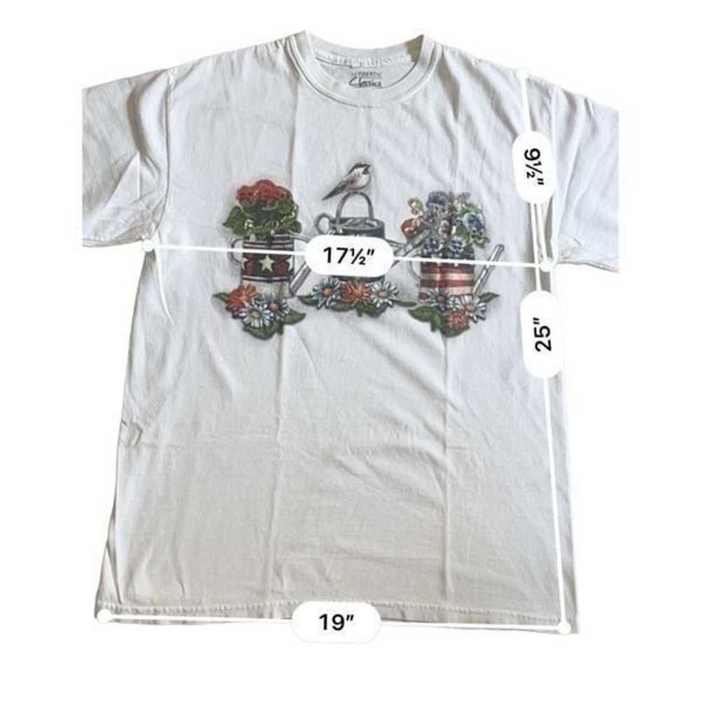 Vintage  Basket flowers T-shirt made in USA - image 6