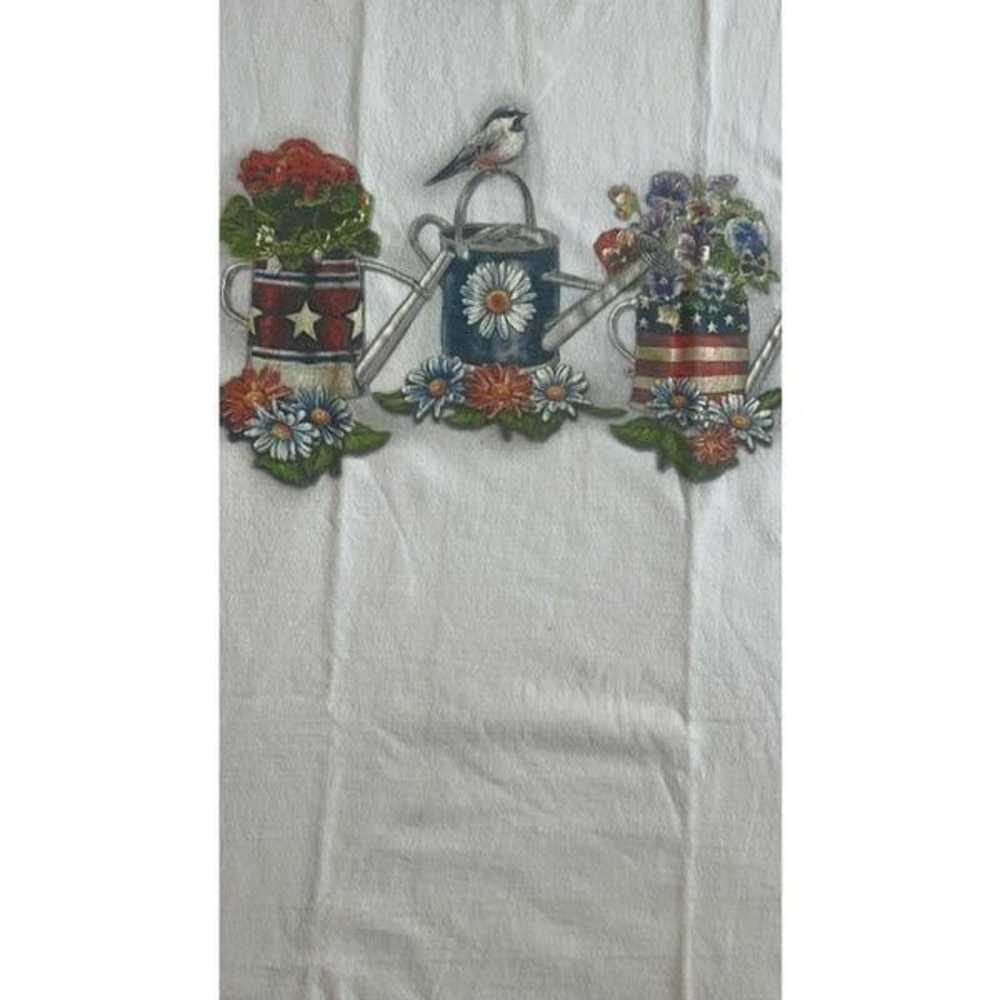 Vintage  Basket flowers T-shirt made in USA - image 8