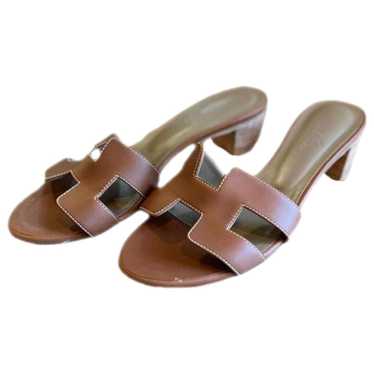 Hermès Oran leather sandal