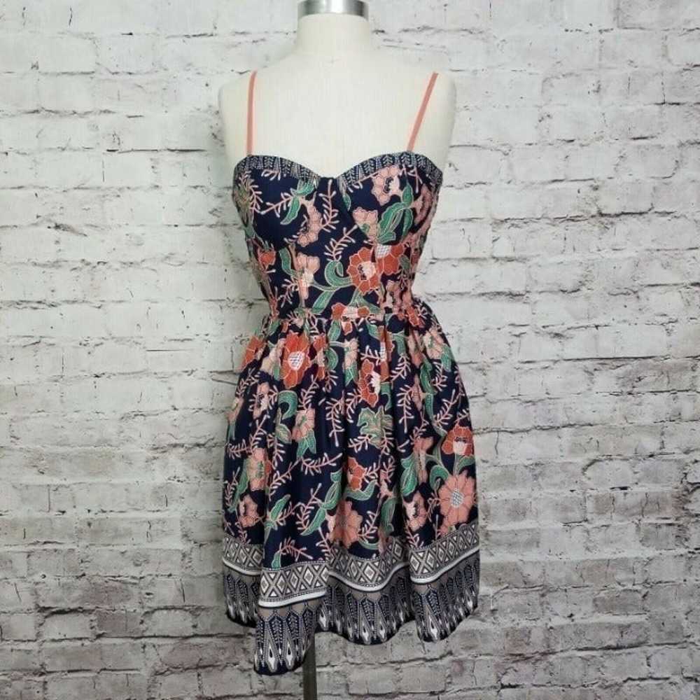 Band of Gypsies S Boho Floral Bustier - image 1