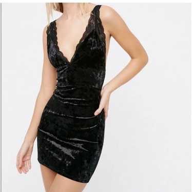 Free People Intimately Viper Velvet Black Velvet M