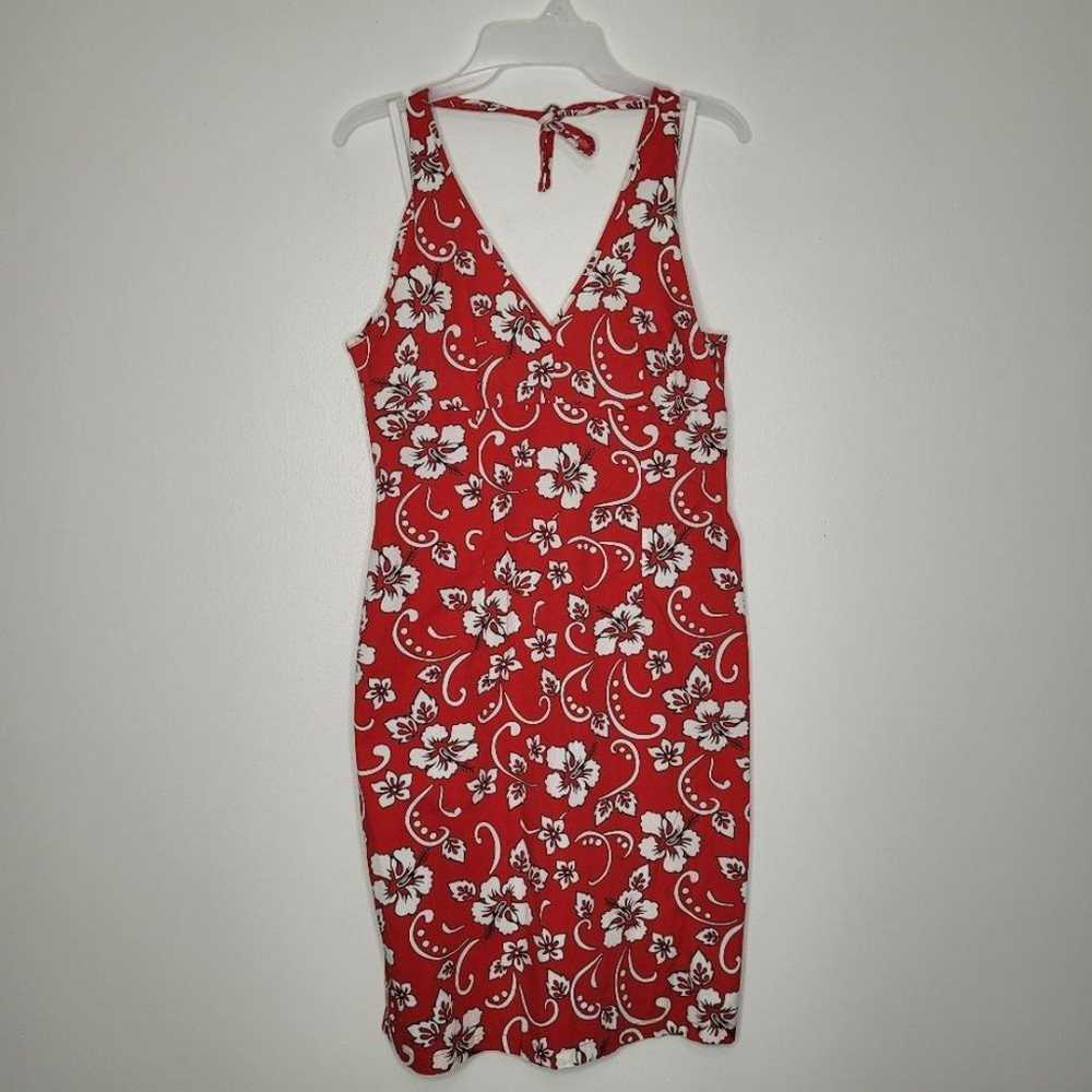 Vintage 90s Y2K Fashion Bug Red White Hawaiian Hi… - image 1