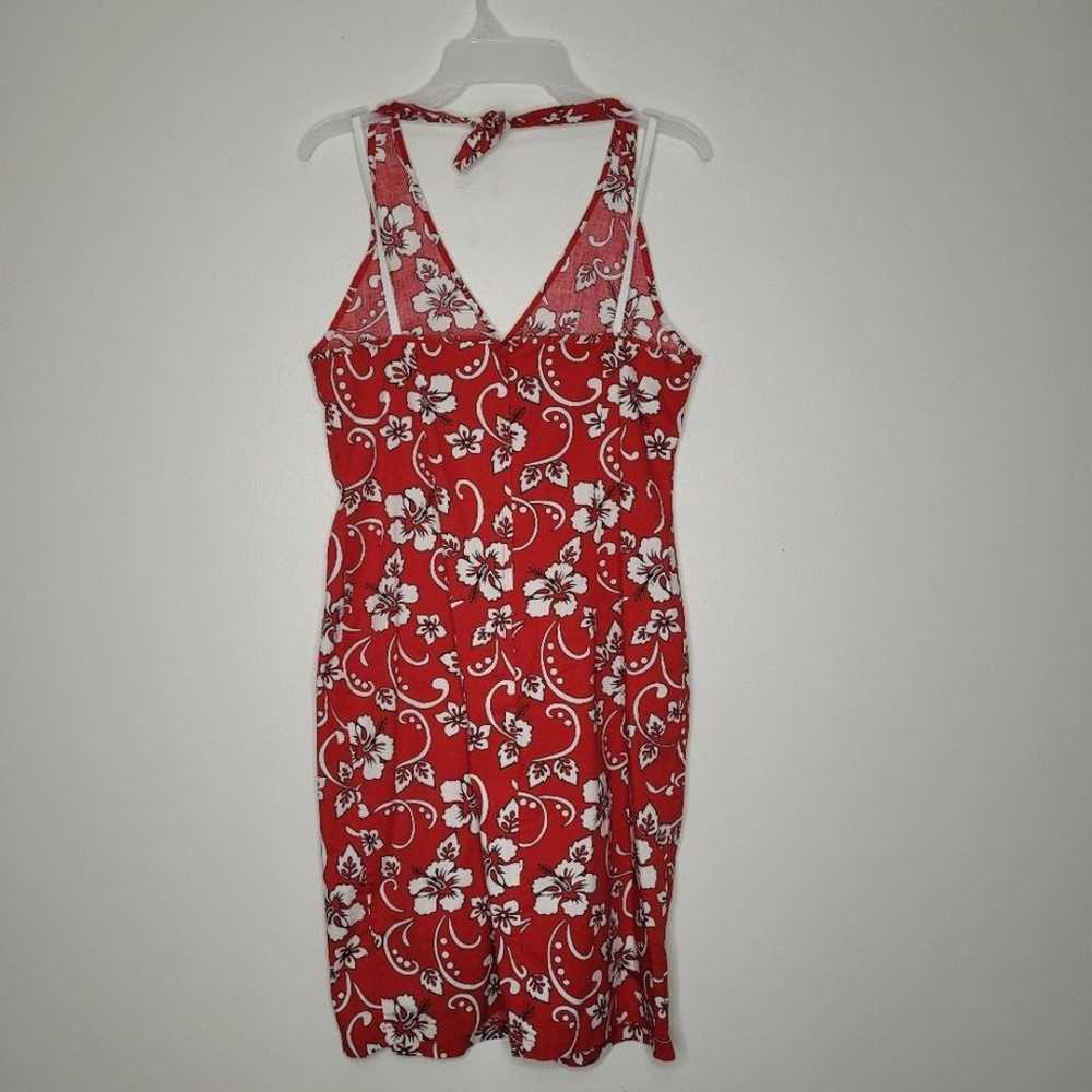 Vintage 90s Y2K Fashion Bug Red White Hawaiian Hi… - image 2