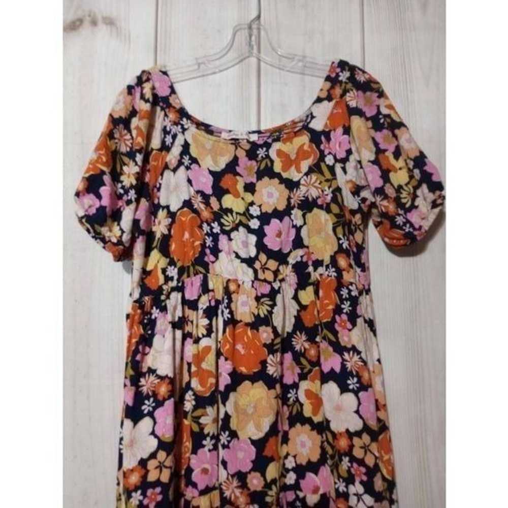 Harlow and Rose Dress Ladies Medium Navy Floral C… - image 3