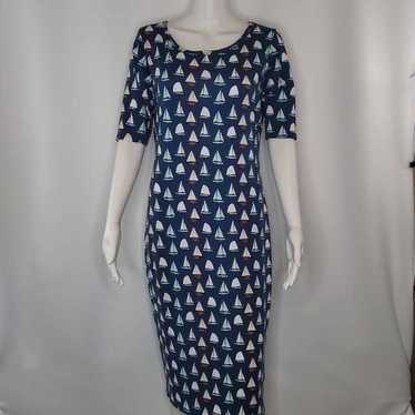 LuLaRoe Blue Julia Sailboat Dress - image 1