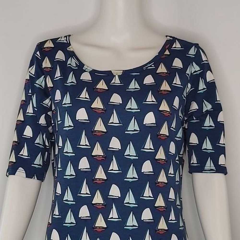 LuLaRoe Blue Julia Sailboat Dress - image 2