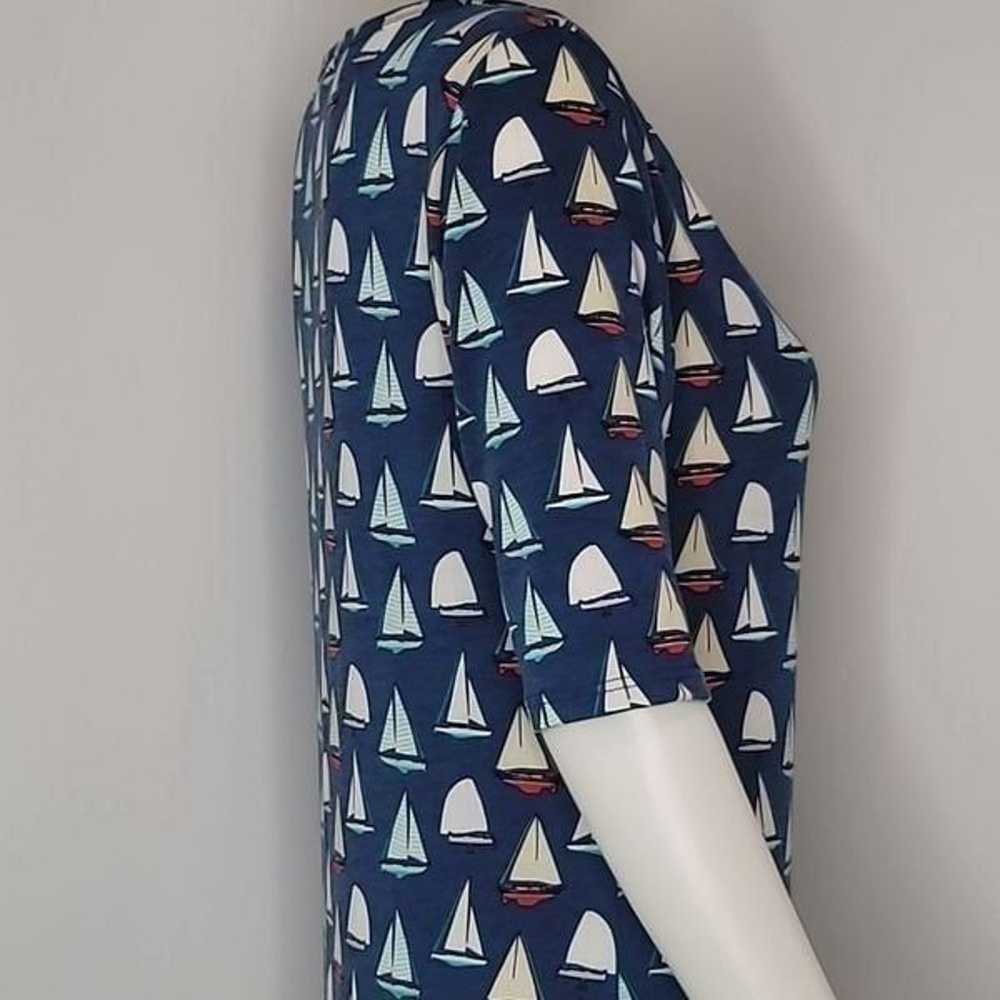 LuLaRoe Blue Julia Sailboat Dress - image 5