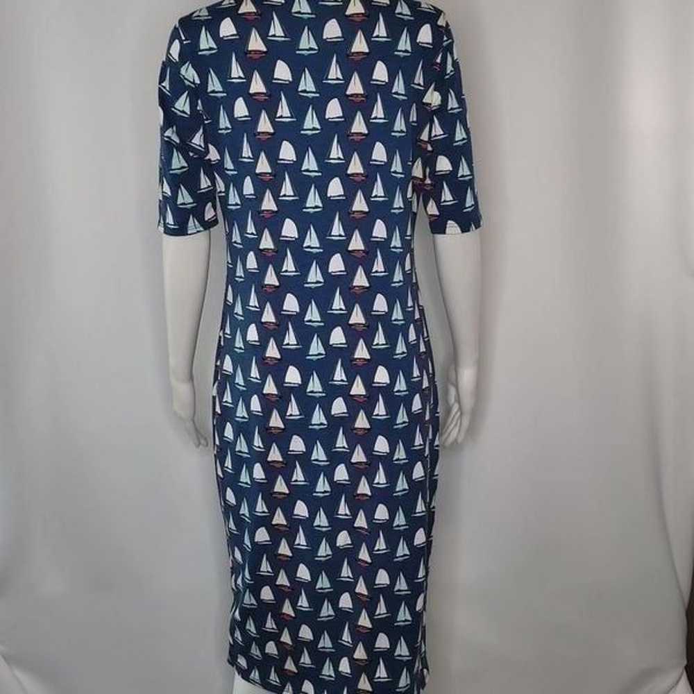 LuLaRoe Blue Julia Sailboat Dress - image 8