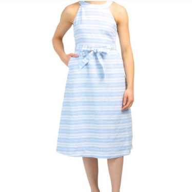 Sigrid Olsen Dutch Striped Linen Dress