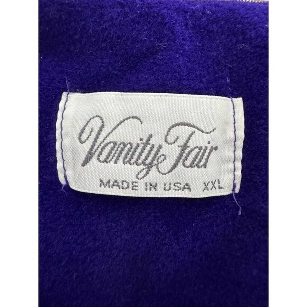 Vintage Vanity Fair Women's Fleece Purple Houseco… - image 9