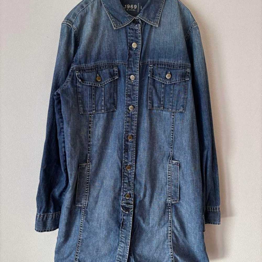 GAP denim shirt dress size L - image 1