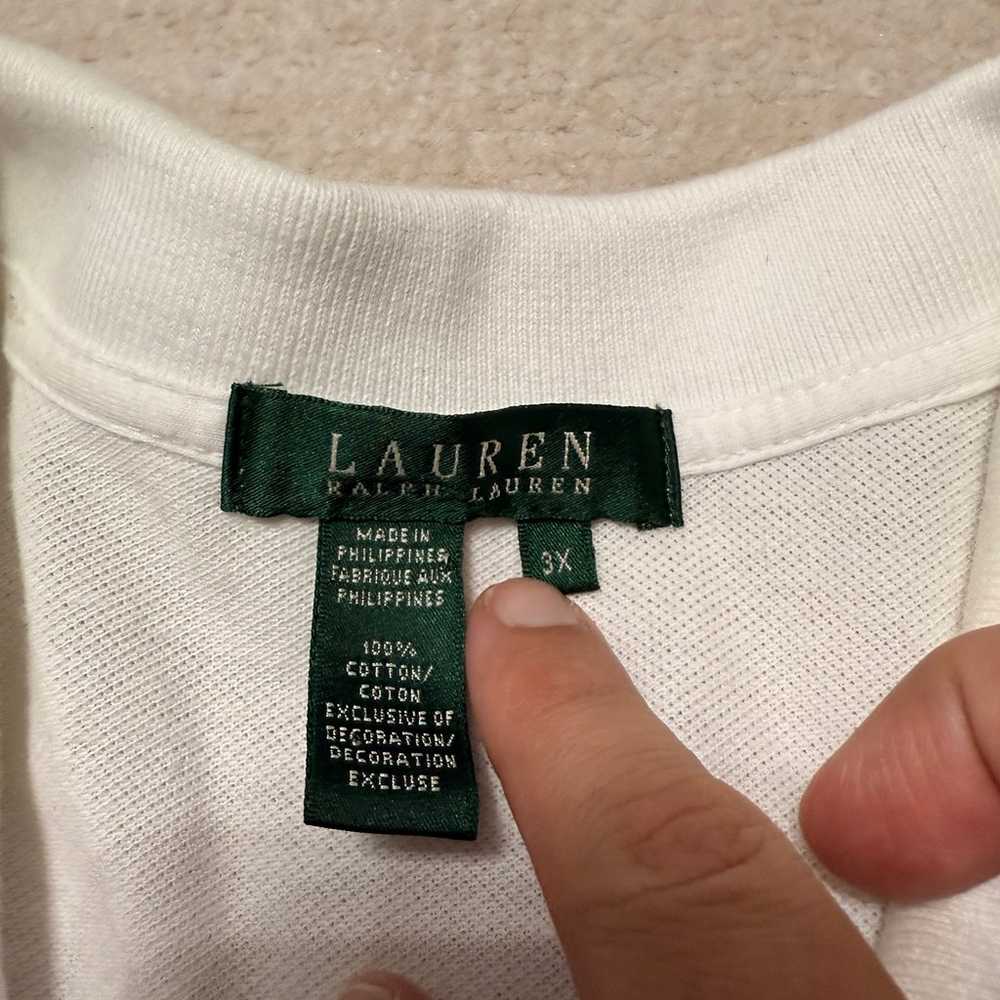 Vintage Women's Lauren Ralph Lauren Polo Shirt Wh… - image 4