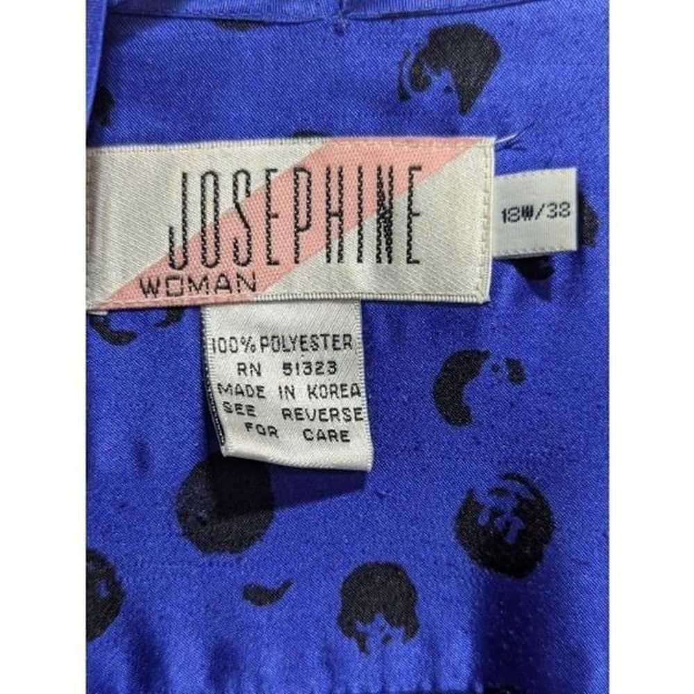 Josephine Vintage Women's Royal Blue Black Patter… - image 2