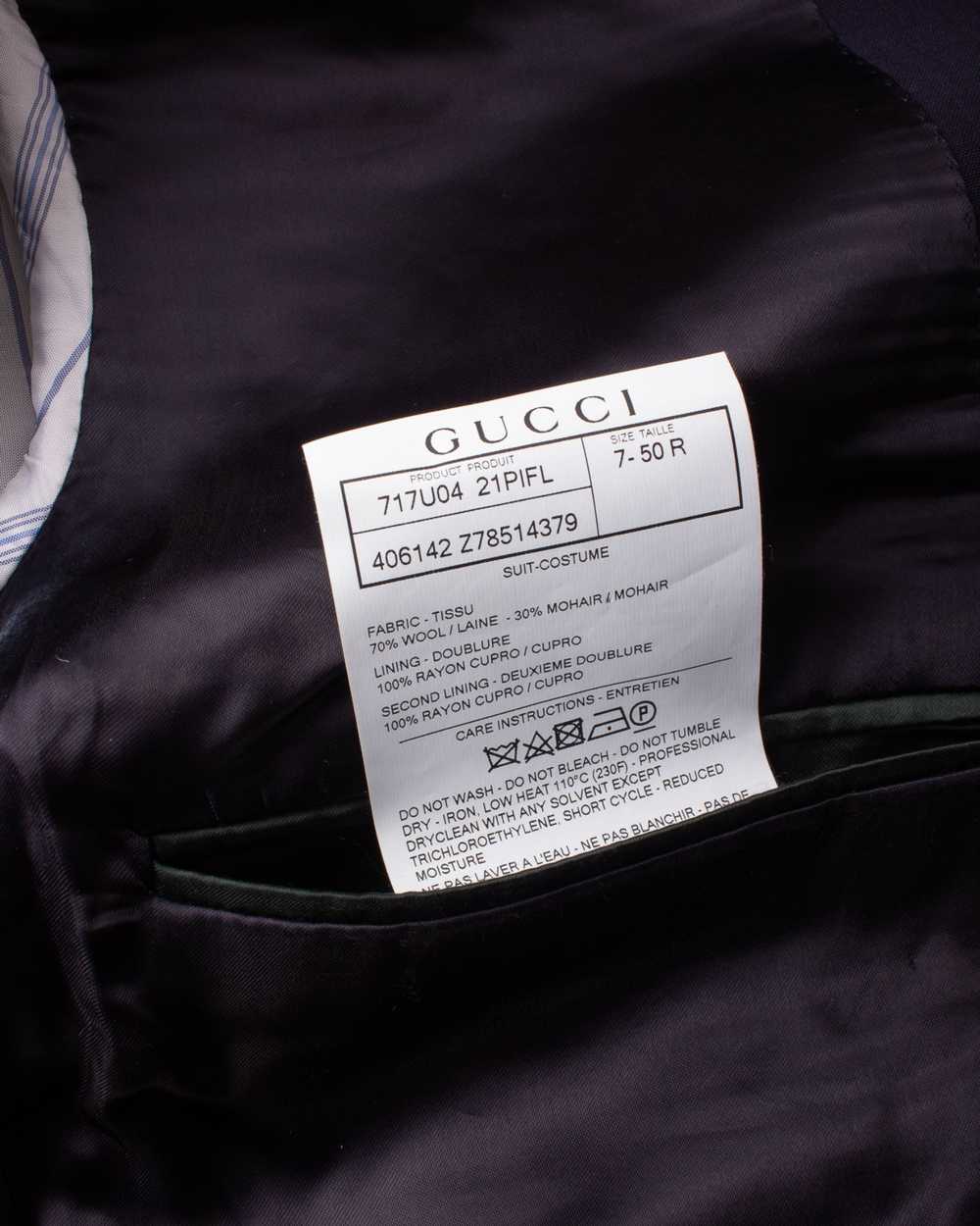 Gucci GUCCI DARK NAVY WOOL BLAZER JACKET - image 11