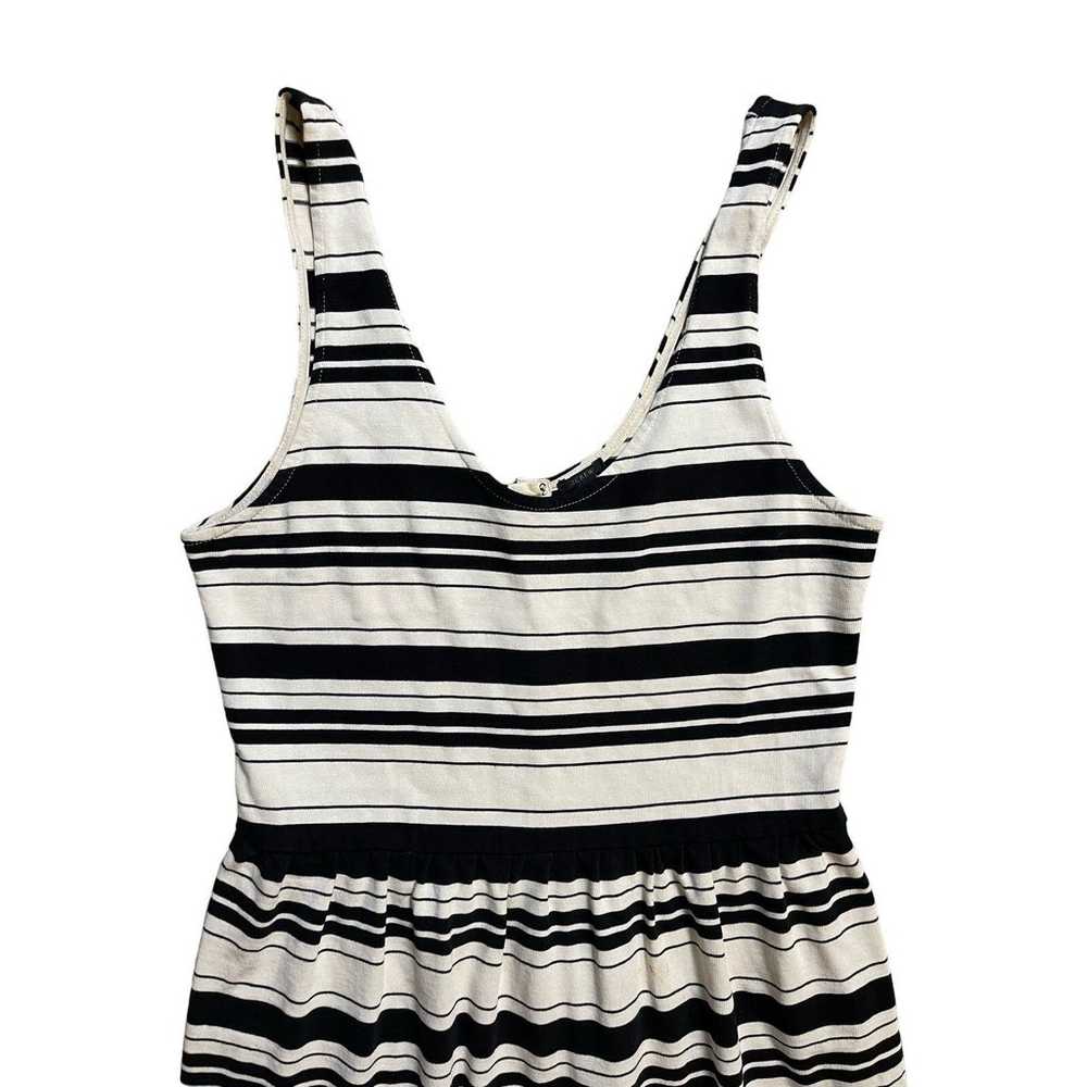 J Crew Black/Ivory Striped Villa Dress Button Bac… - image 5