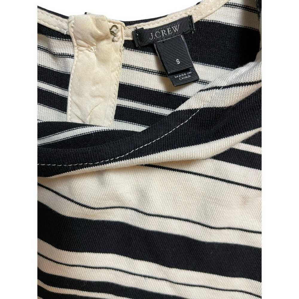 J Crew Black/Ivory Striped Villa Dress Button Bac… - image 7