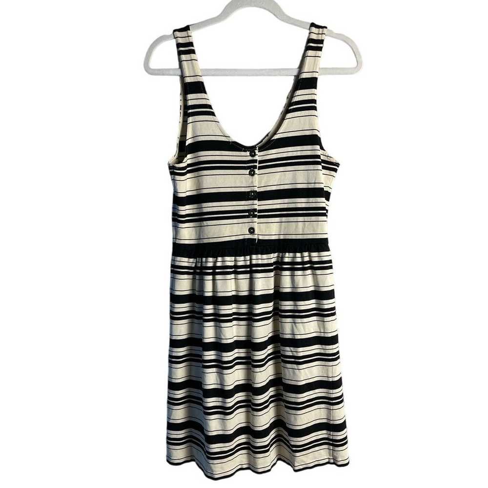 J Crew Black/Ivory Striped Villa Dress Button Bac… - image 8