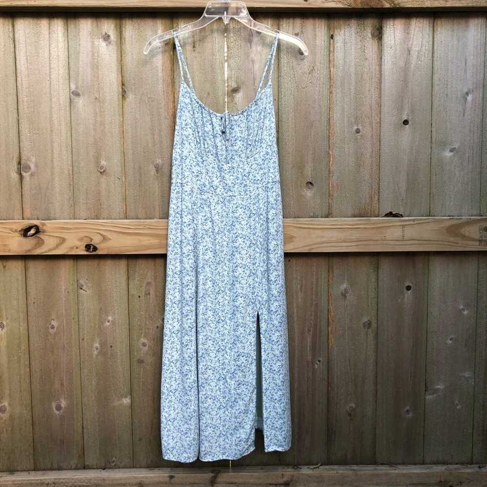 Abercrombie & Fitch Floral Midi Dress Size S Blue… - image 2