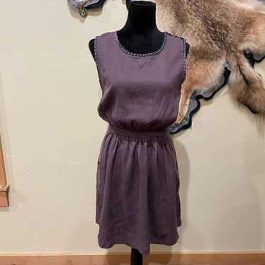 Matilda Jane Miranda Dress Medium Plum Purple Sle… - image 1