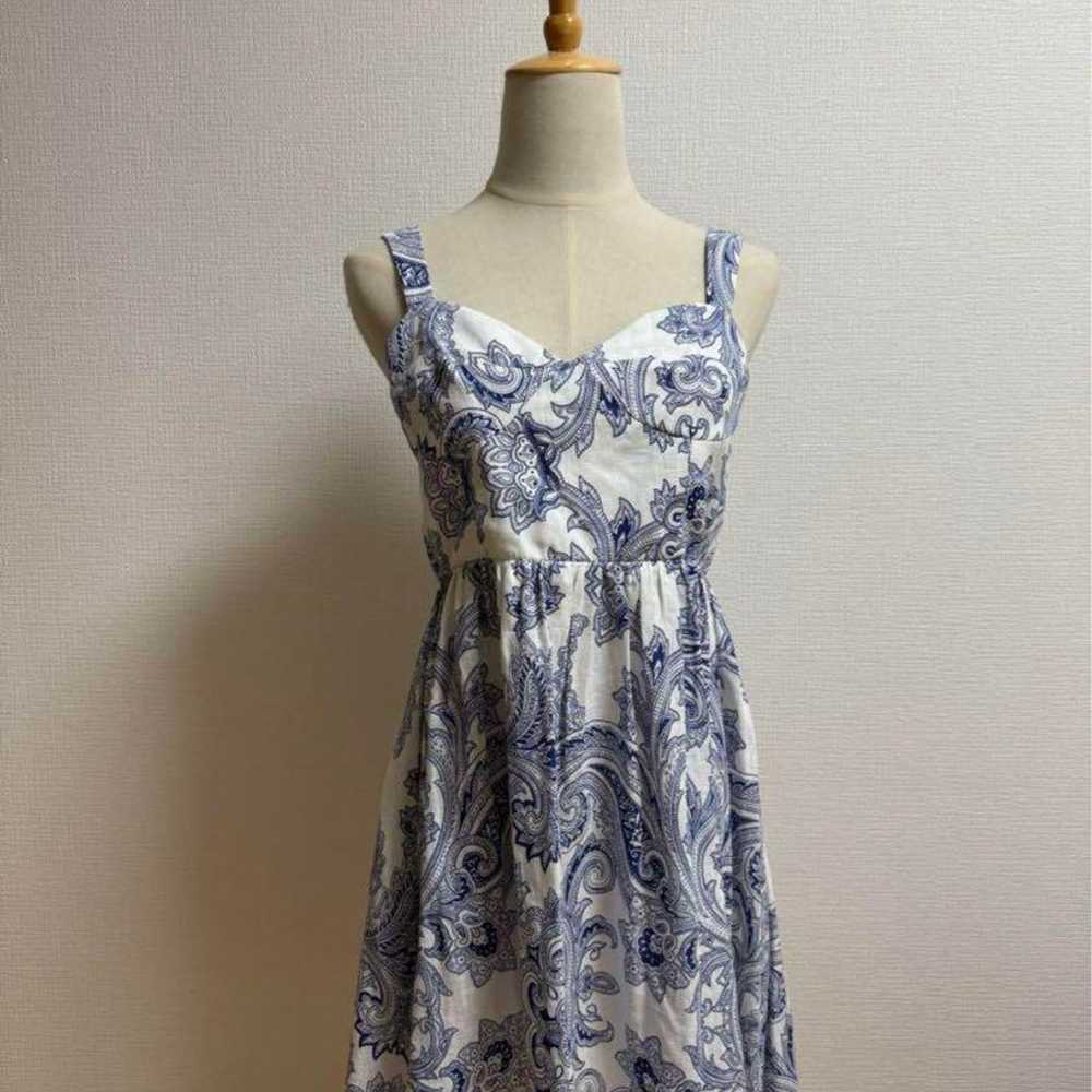 Paisley pattern camisole top, blue, ZARA - image 1