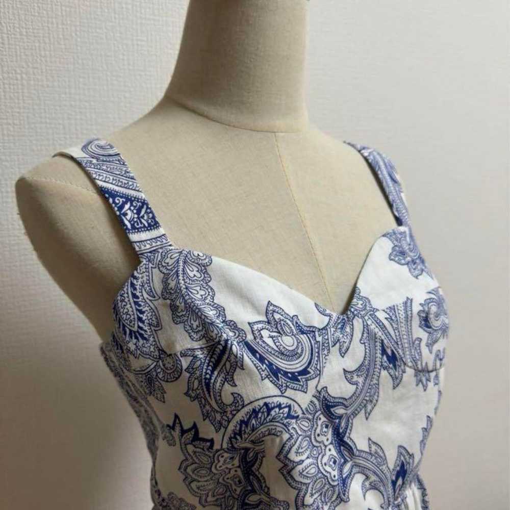 Paisley pattern camisole top, blue, ZARA - image 2