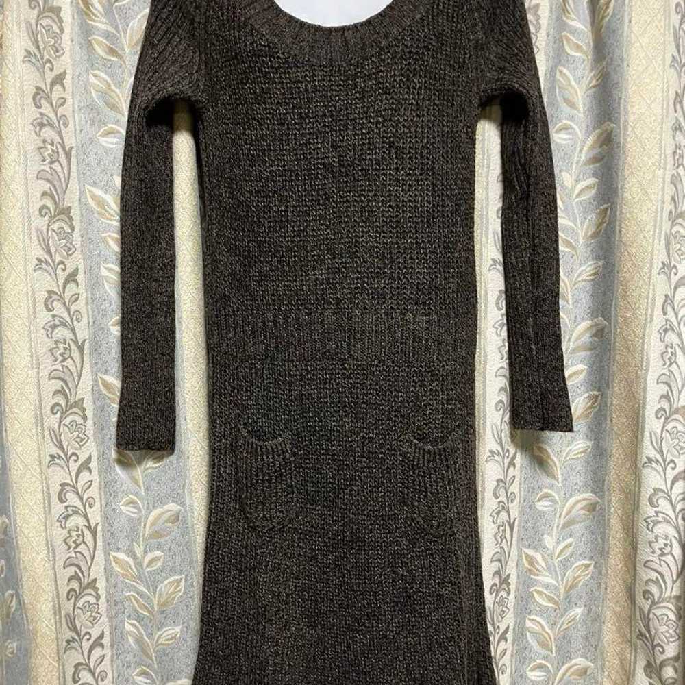 DEPRE DES PRES Grayish Brown Wool Silk Knit Dress - image 1