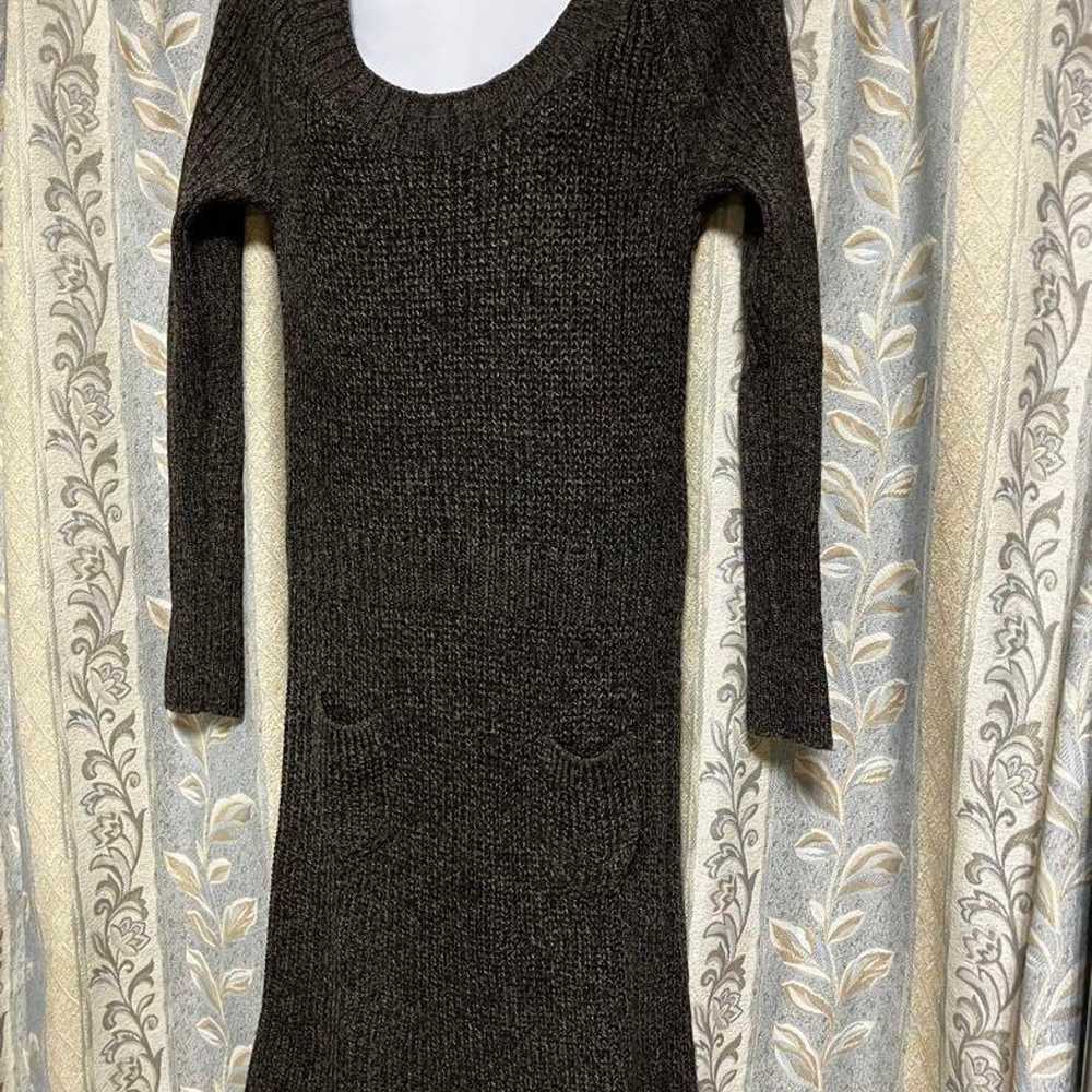 DEPRE DES PRES Grayish Brown Wool Silk Knit Dress - image 2