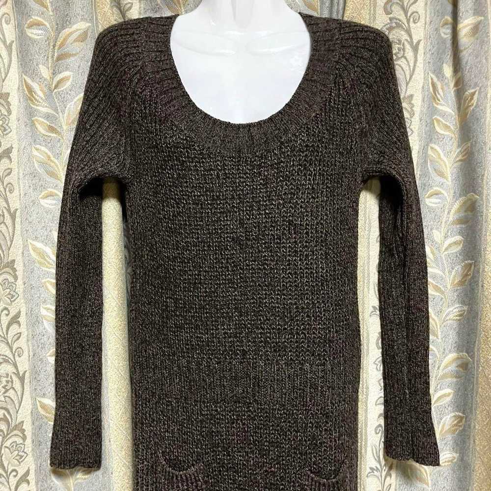 DEPRE DES PRES Grayish Brown Wool Silk Knit Dress - image 6