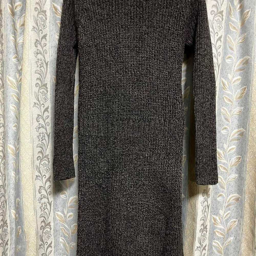 DEPRE DES PRES Grayish Brown Wool Silk Knit Dress - image 8