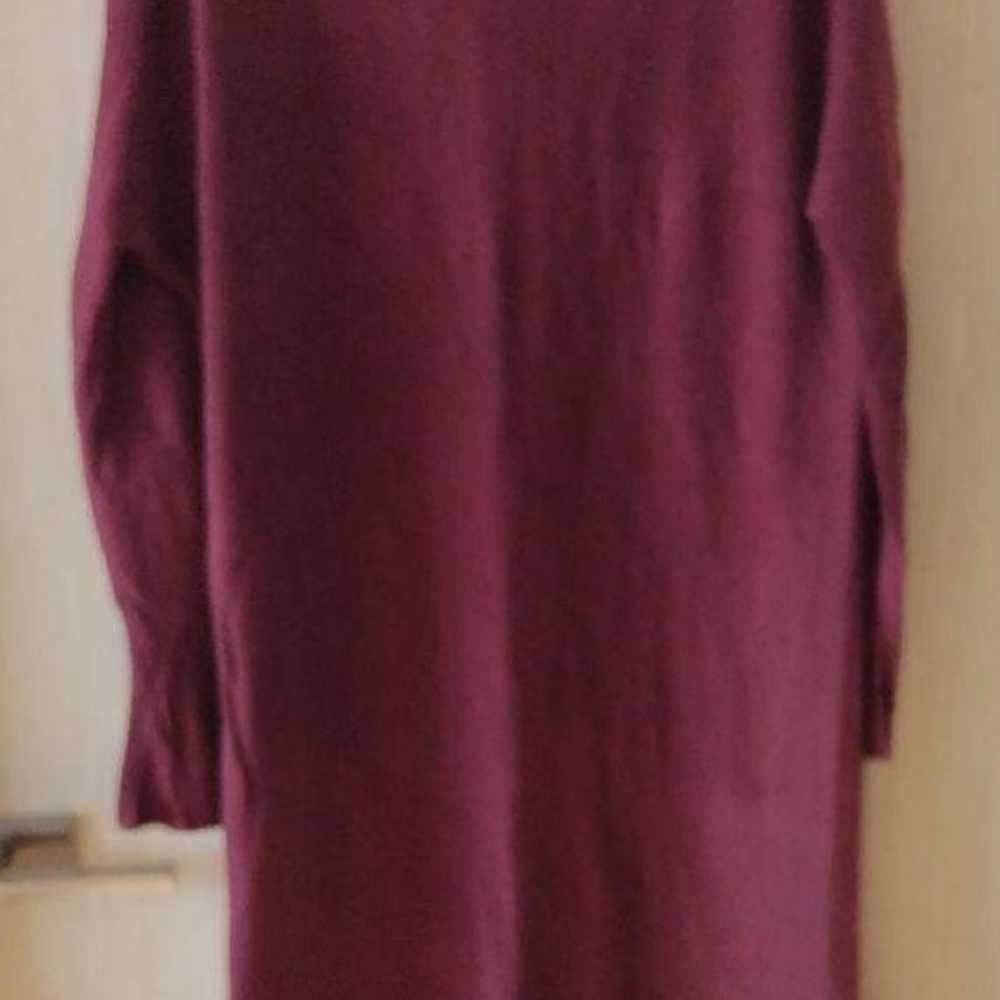 UNIQLO 3D Cotton Knit V-Neck Dress Size M - image 2