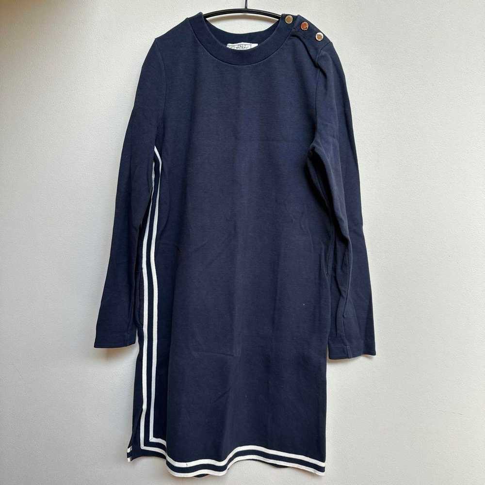 Petit Bateau Navy Long Sleeve Dress M - image 2