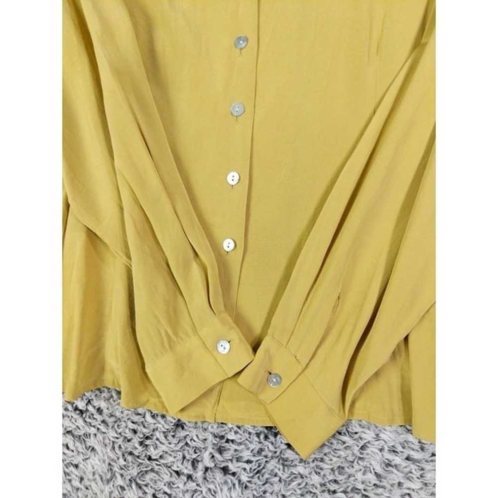 VNTG AUGUST MAX WOMAN Silk Blouse SZ 18 Chartreus… - image 8