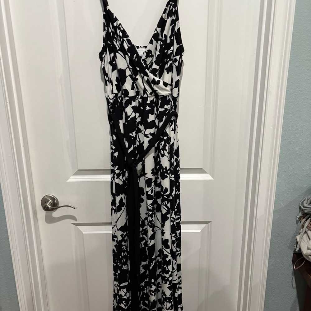 New York & Co Stretch, Floral, Maxi Dress, Sz L - image 1