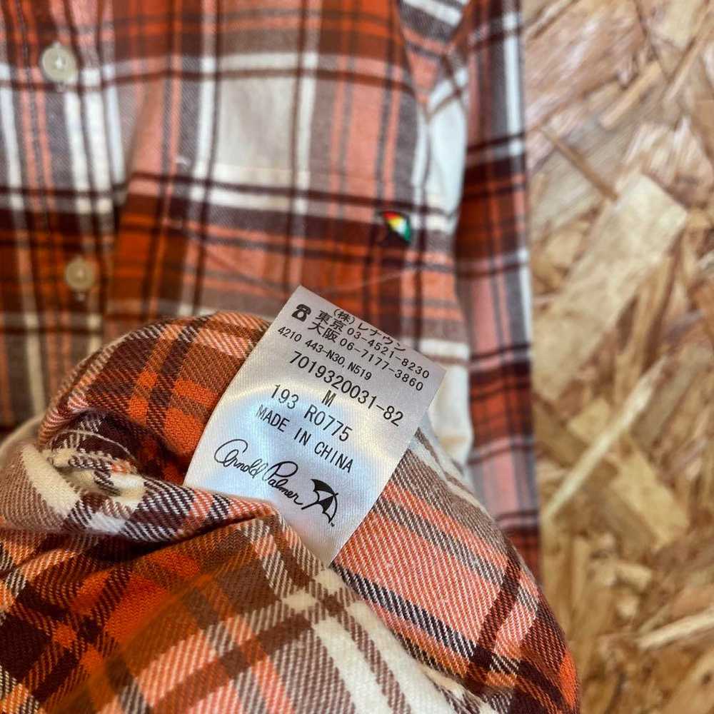 Arnold Palmer Long Sleeve Shirt Check Pattern Red - image 5