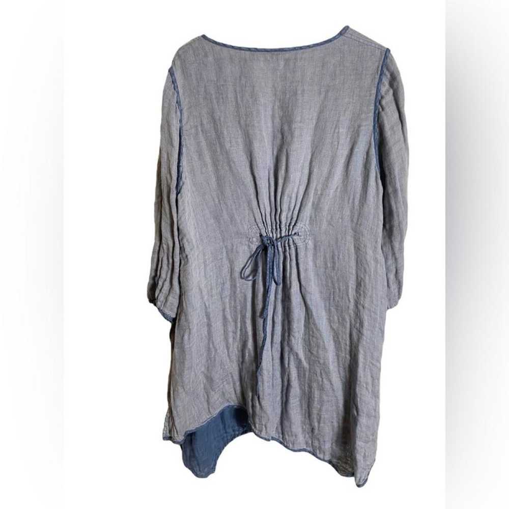 Non Signé / Unsigned Linen mini dress - image 2